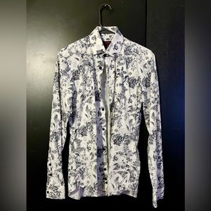 JARED LANG L/S Floral Pattern S Shirt